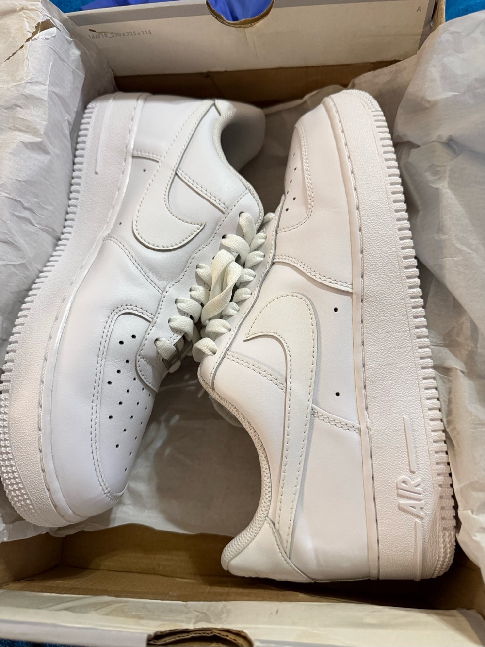 Nike Air Force 1 white sneakers Men's size 9 women’s 10.5